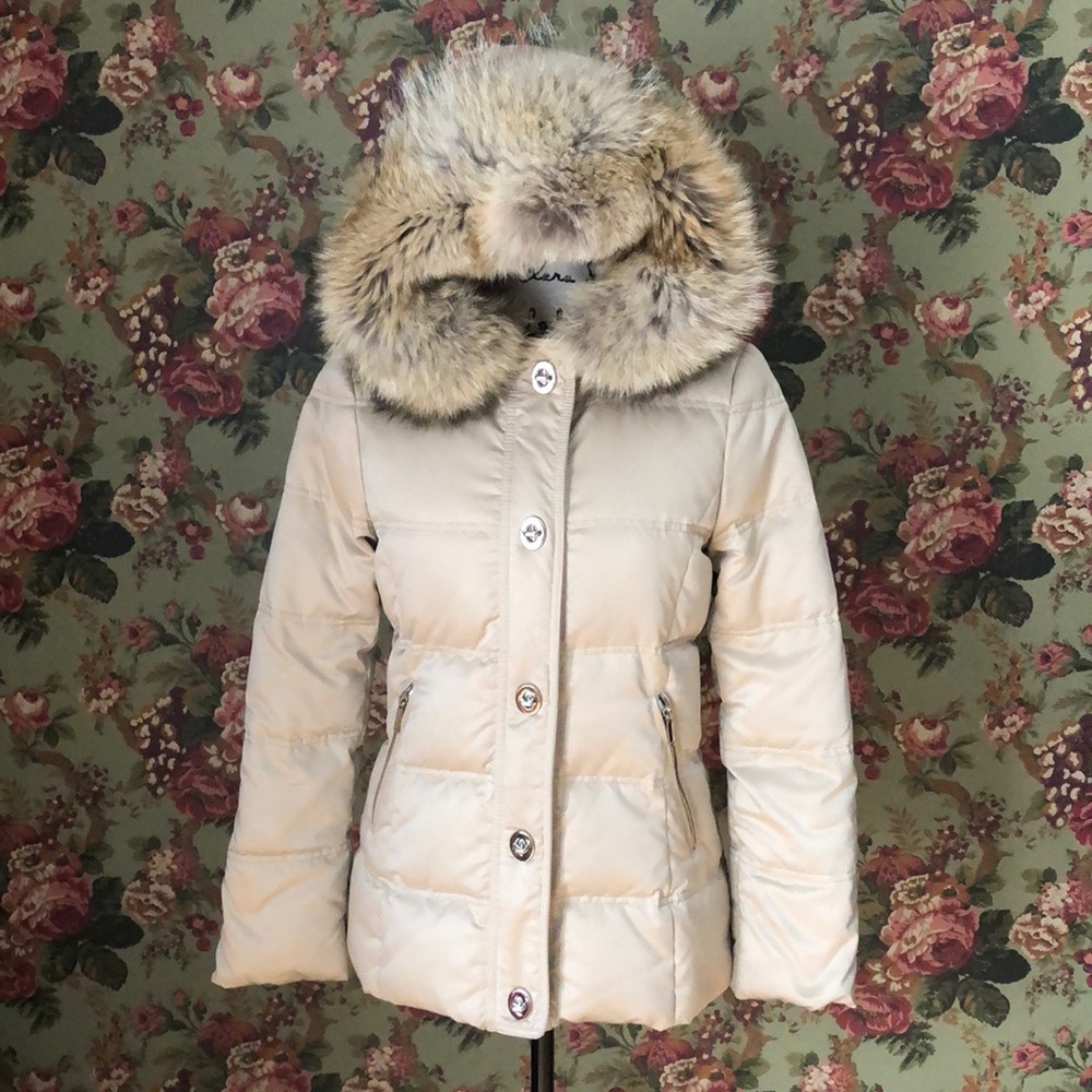 Coach Taupe Down Puffer Jacket